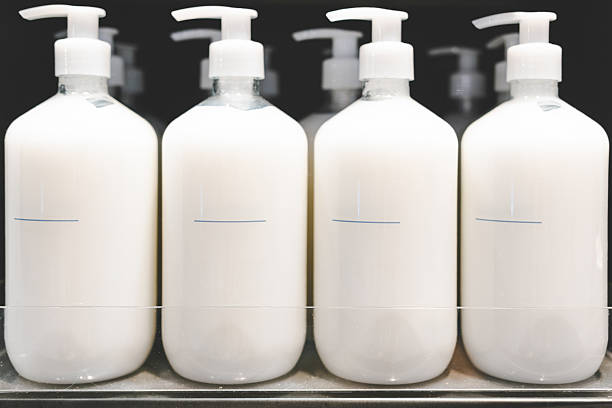 istock plastic bottles for refill liquid soap, shampoo and other products. Zero waste. 2211190819
