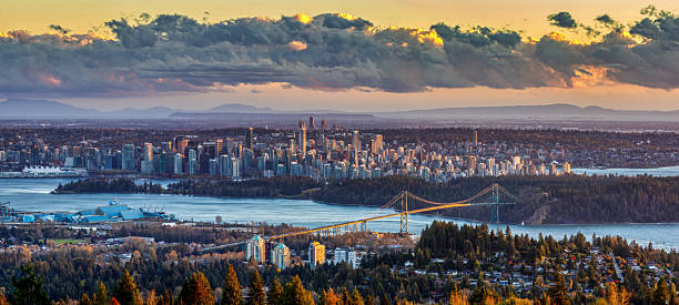 sunset view from West Vancouver, BC, Canada