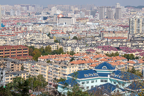 residential district in Qingdao, China from the top.