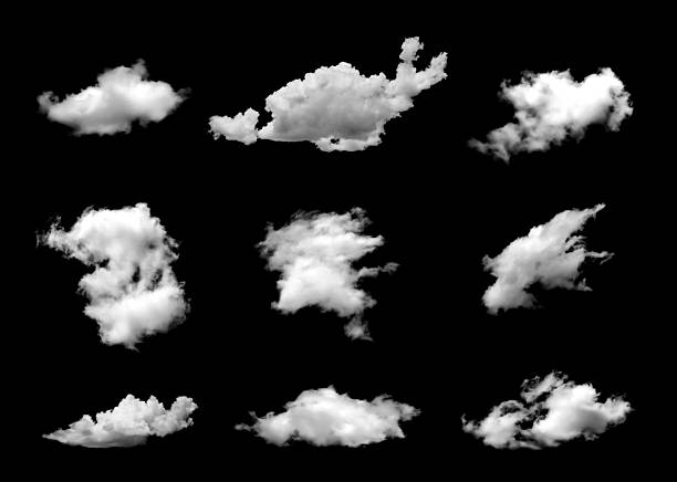 istock Clouds in the sky with black and white isolated like background with lights and patterns isolated on the image. 2211197841