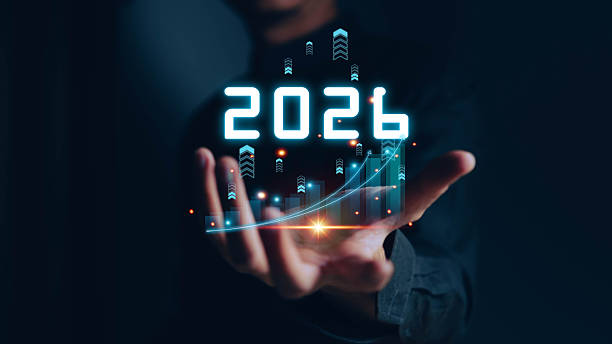 istock Businessman analyzing 2025 profit growth performance for the 2025-2026 financial plan. Image depicts market concepts, finance trends, revenue graphs, money, and profitability analysis for future business strategy. 2211202642
