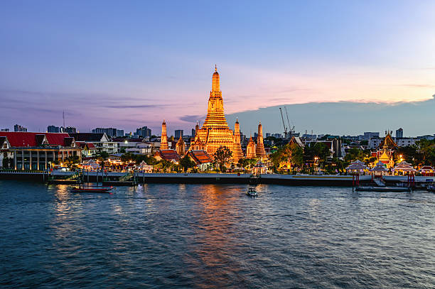 Wat Arun Temple (Wat Arun Ratchawararam) at sunset, Bangkok in Thailand.
