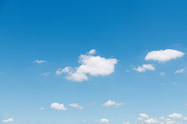 Landscape of the clear sky with small clouds.