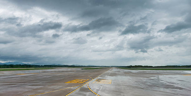 istock Airport runway before the storm 2211210688