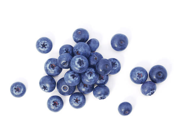 istock Pile of blueberries isolated on white background 2211210767