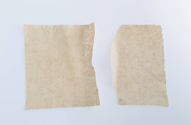 Grunge brown notepad page paper textured background isolated