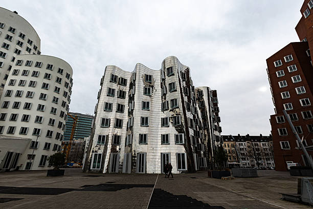 Dusseldorf, Germany  February 4, 2017: View to Gehry buildings, Dusseldorf