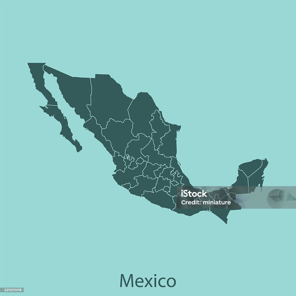 Mexico Abstract Map Mexico Map Stock Illustration - Download Image Now - Abstract, Art ...