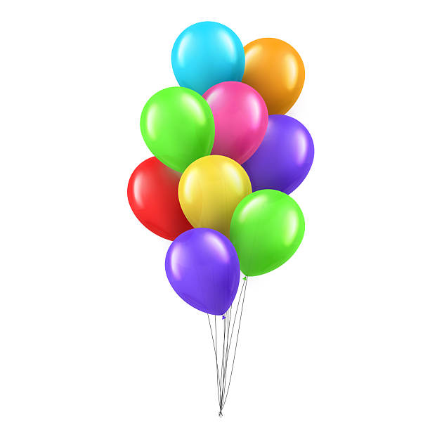 istock Air balloons multicolored bunch on string for holiday birthday party realistic vector illustration 2211211937