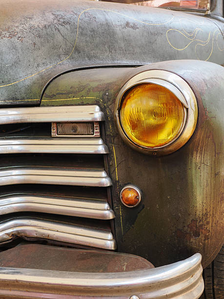 istock Old truck grill and headlights rusty 2211217573