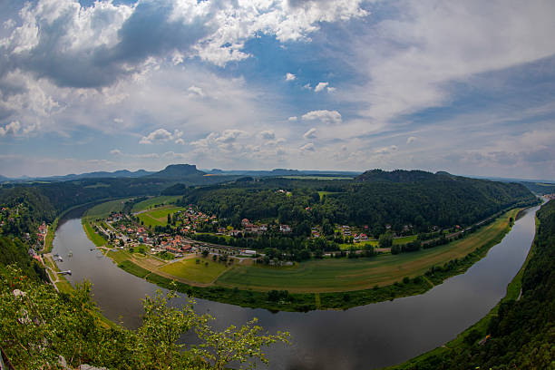 istock A 76.5 m long bridge stretches between the rock formations. You can also enjoy a fantastic view from the Bastei Bridge in the Elbe Sandstone Mountains. 2211219534