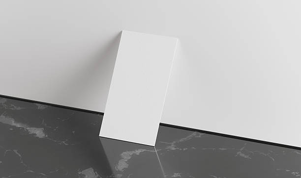 istock Vertical business card mockup on marble background 2211224405