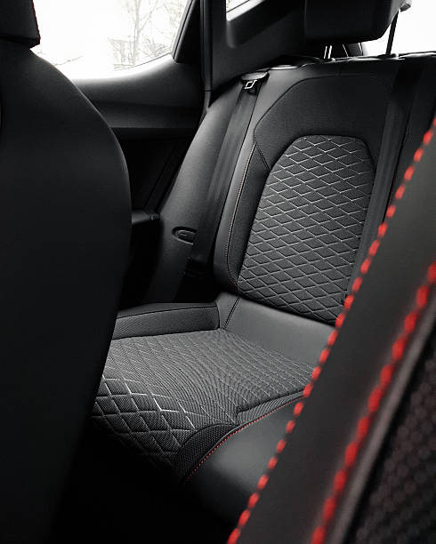 istock Rear seat in a car - view from front row. 2211226043