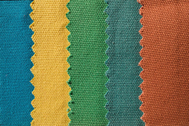 Colorful samples of fabric