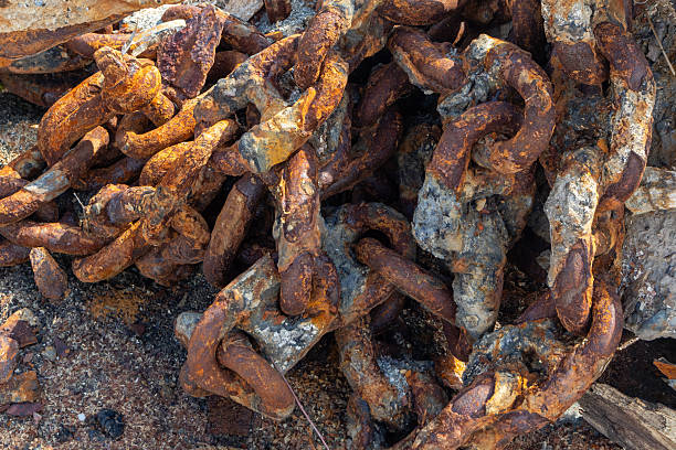Weathered anchor chain texture