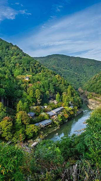 istock Lush Valley with River and Traditional Buildings 2211232331
