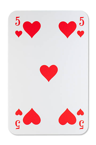 istock Playing Card five of Hearts 2211240075