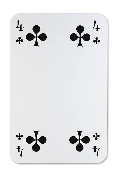 istock Playing card four of Clubs 2211240433