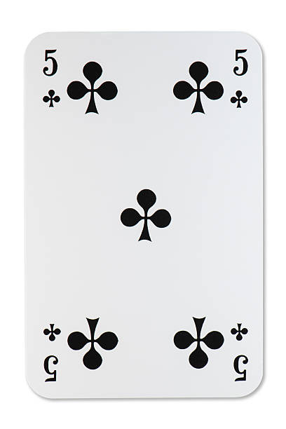 istock Playing card five of Clubs 2211240602