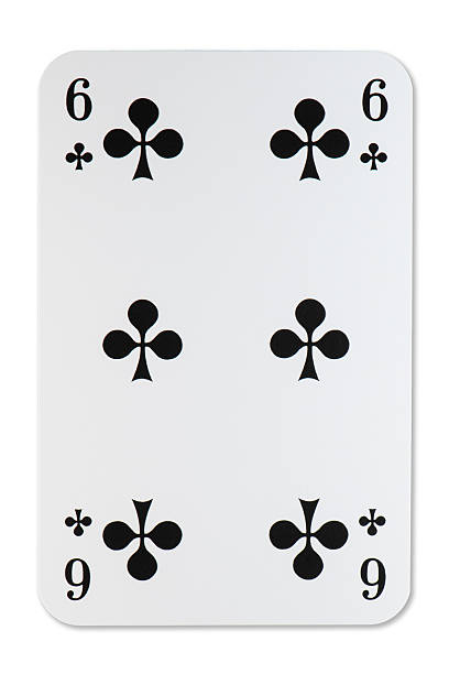 istock Playing card six of Clubs 2211240637
