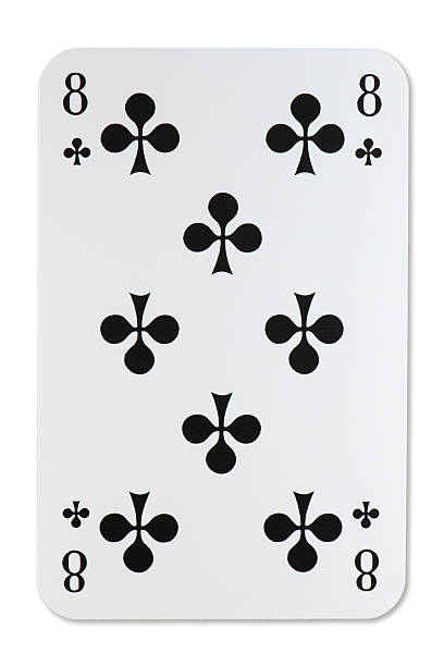 Playing card eight of Clubs