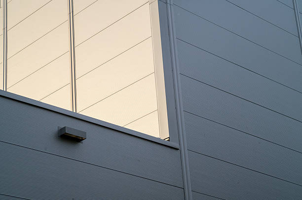 istock Modern building exterior showing architectural detail with light and shadow 2211244378
