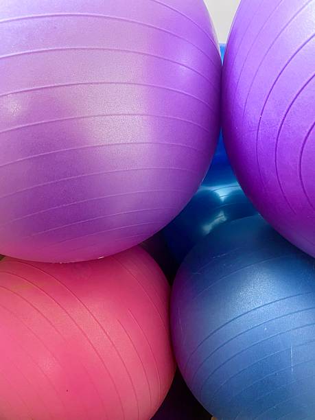 istock Colorful Exercise Balls in Close-Up Arrangement 2211251486