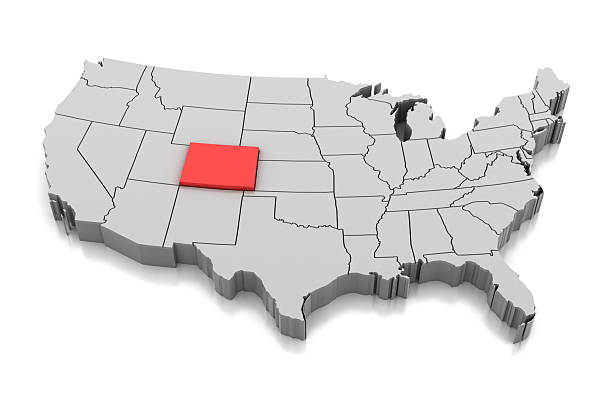 United States Of America map isolated on white background. Realistic illustration of clear USA territory. Country poster
