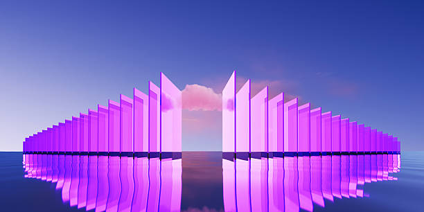 istock Abstract growing bar chart made of glass 2211254838