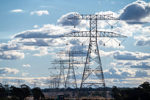 istock High voltage power lines under construction in regional New South Wales 2211261750