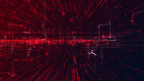 istock Intro Motion graphic Futuristic abstract digital glowing trails line and grid technology background concept - 4K Stok video 2211271621