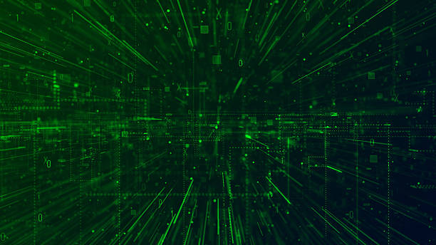 istock Intro Motion graphic Futuristic abstract digital glowing trails line and grid technology background concept - 4K Stok video 2211271623