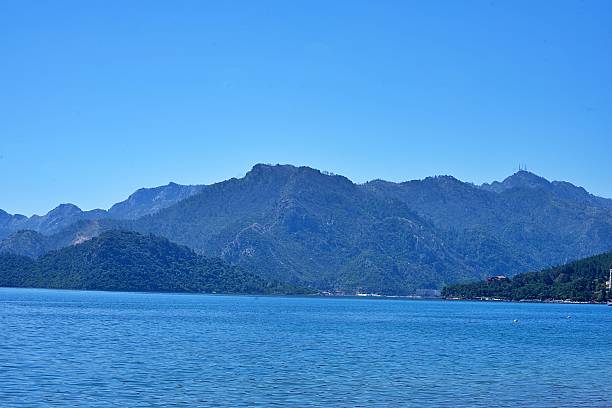 istock Marmaris mountains and sea under a bright sky. 2211277698