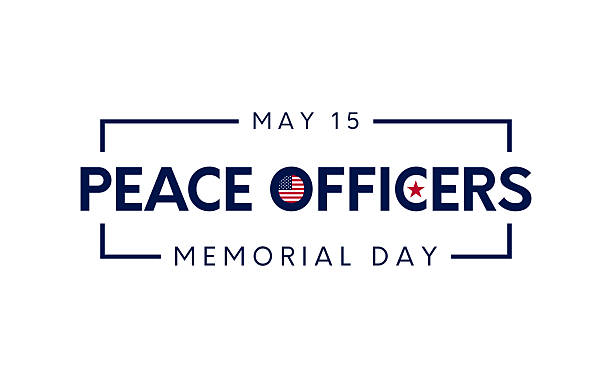 Peace Officers Memorial Day card, May 15. Vector Peace Officers Memorial Day card, May 15. Vector illustration national police week stock illustrations