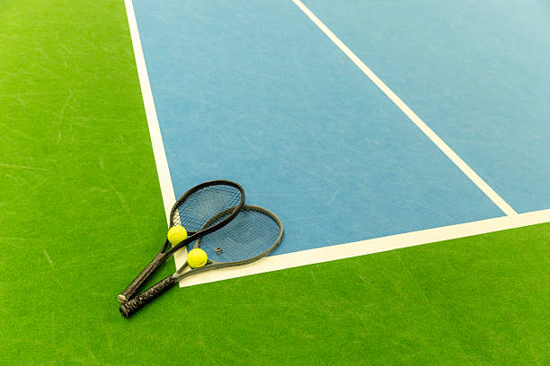 istock Tennis equipment during an indoor session 2211280811