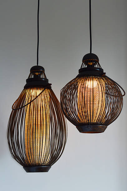istock Beautiful custom design of light shade with naturally material from bamboo. 2211282056