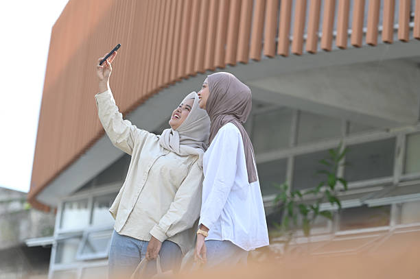 istock Selfie with new smartphone 2211288600