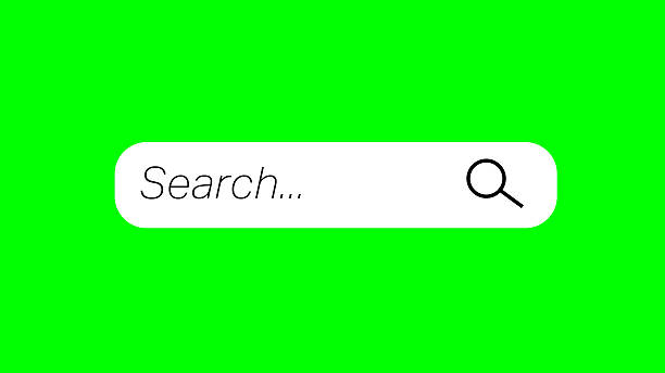 Search Bar Query Text Box on green screen animation, text in floating search bar - 4K Stok photo