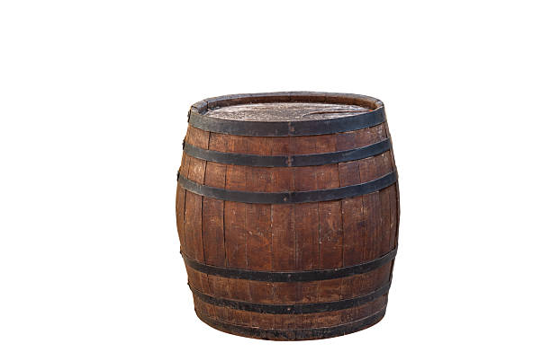 istock wooden barrel isolated 2211293248