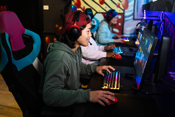 istock Young gamers playing and competing in online video games 2211303470