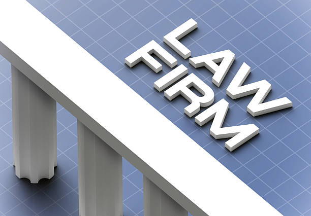 Law firm legal 3D bank investment marble columns.