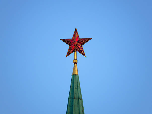 istock Red Star on Nikolskaya Tower at Sunset 2211313645