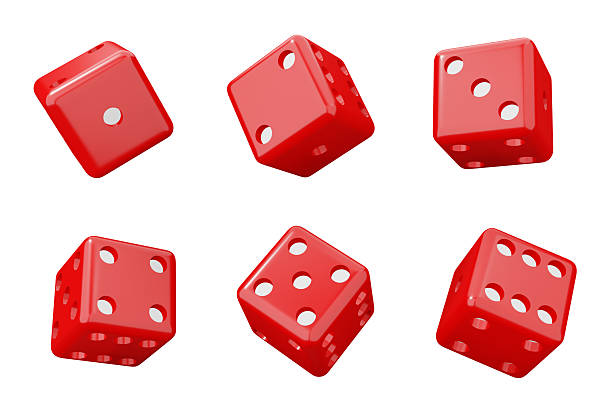 istock Six red dice in midair, showcasing different sides. Represents chance, luck, risk, or decisionmaking. Ideal for game, finance, or business concepts. 2211321686
