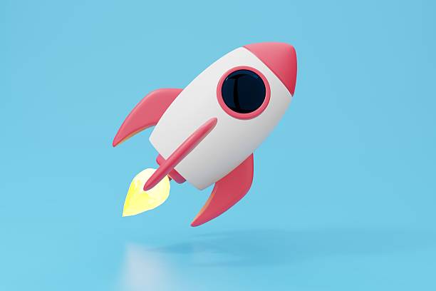 istock Cute cartoon rocket launching with bright flame. Symbolizes startups, innovation, and ambition. Ideal for tech, education, or inspirational content. 2211321738