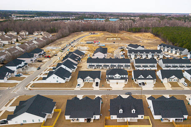 istock New North Carolina Duplex Neighborhood - Developing Neighborhood - Under Construction 2211330045