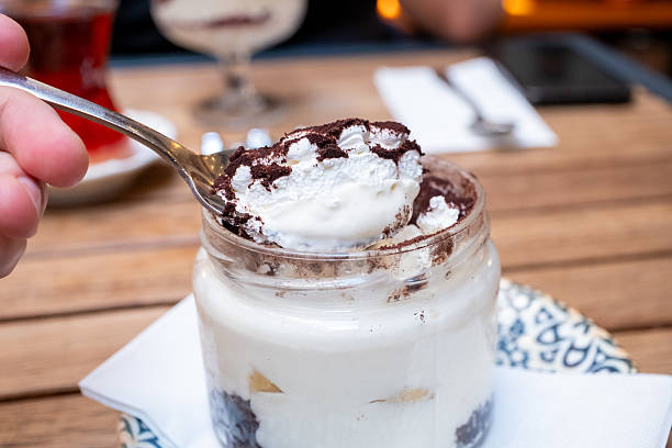 istock tiramisu in a jar in a blue serving bowl 2211331011