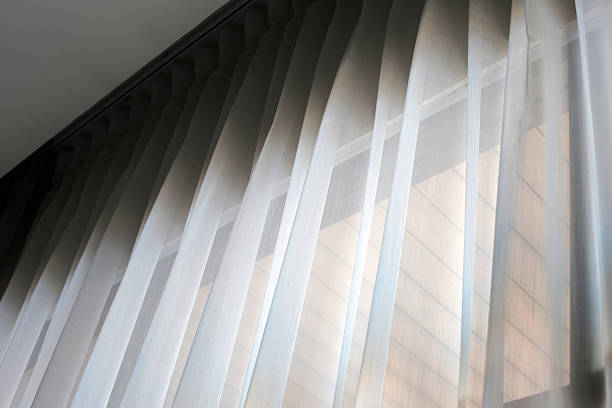 White curtains door or window, Room decoration interior