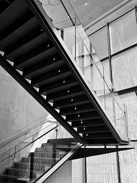 istock Modern Staircase Design in Black and White 2211340851