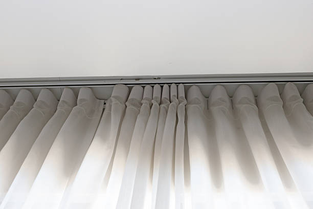 istock White curtains door or window, Room decoration interior 2211342518