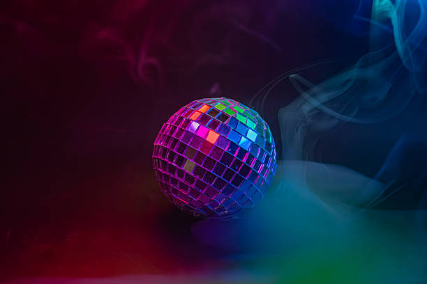 istock Image of a vibrant disco ball with a colorful, dynamic background Reflects light, evoking themes of partying and celebration related to the 1970s disco era 2211346658